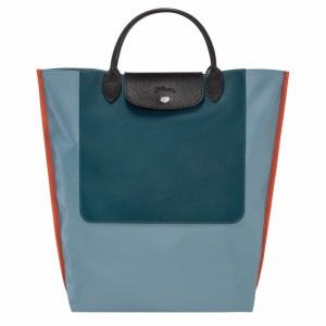 Sacs Fourre Tout Longchamp Cabas Longchamp M Femme Bleu Soldes | 10264093427