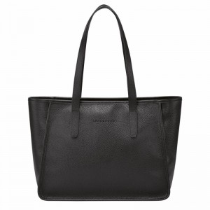 Sacs Fourre Tout Longchamp Le FOULONNÉ L Femme Noir Soldes | 10190021001