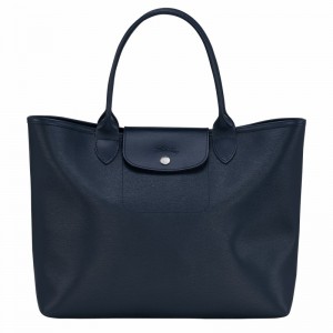 Sacs Fourre Tout Longchamp Le Pliage City L Femme Bleu Marine Soldes | 10182HYQ556