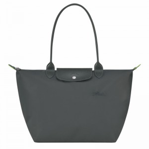 Sacs Fourre Tout Longchamp Le Pliage Green L Femme Grise Foncé Soldes | L1899919P66