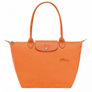 Sacs Fourre Tout Longchamp Le Pliage Green M Femme Orange Soldes | L2605919P54