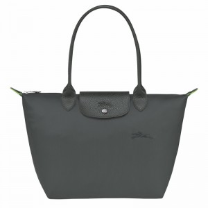 Sacs Fourre Tout Longchamp Le Pliage Green M Femme Grise Foncé Soldes | L2605919P66