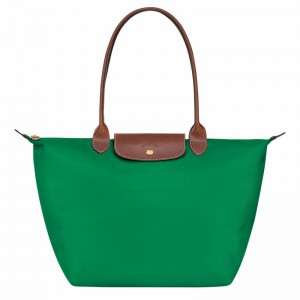 Sacs Fourre Tout Longchamp Le Pliage Original L Femme Vert Soldes | L1899089P88