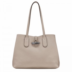 Sacs Fourre Tout Longchamp Le Roseau Essential M Femme Grise Soldes | 10183968266