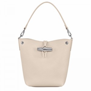 Sacs Seau Longchamp Le Roseau XS Femme Blanche Soldes | 10279HFP555