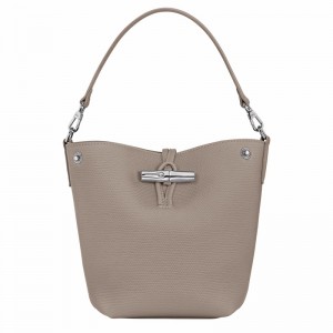 Sacs Seau Longchamp Le Roseau XS Femme Grise Soldes | 10279HFP266