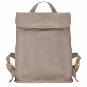 Sacs à Dos Longchamp Le FOULONNÉ Femme Grise Soldes | 10195021P55