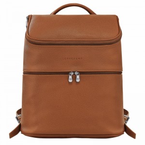 Sacs à Dos Longchamp Le FOULONNÉ Homme Caramel Soldes | L1617021F72-