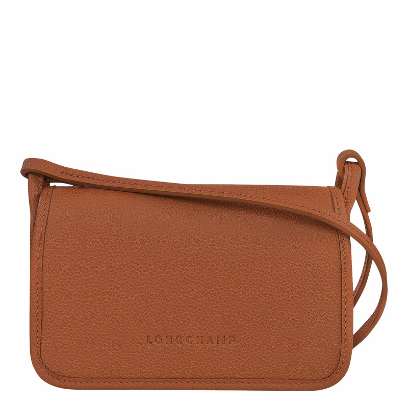 Clutch Longchamp Le FOULONNÉ XS Femme Caramel Soldes | 10133021121