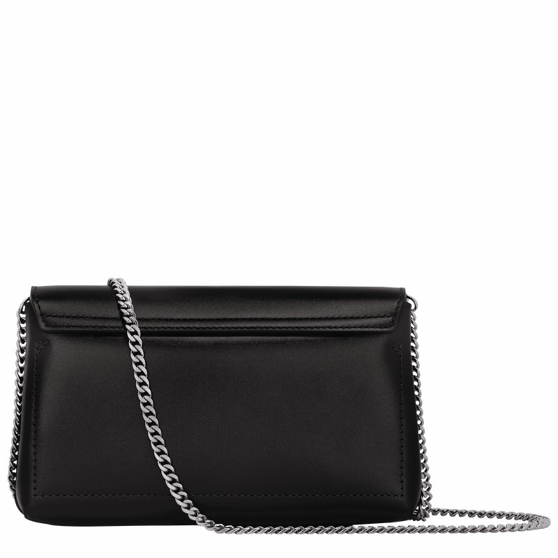 Clutch Longchamp Le Roseau Femme Noir Soldes | 10191HCN001