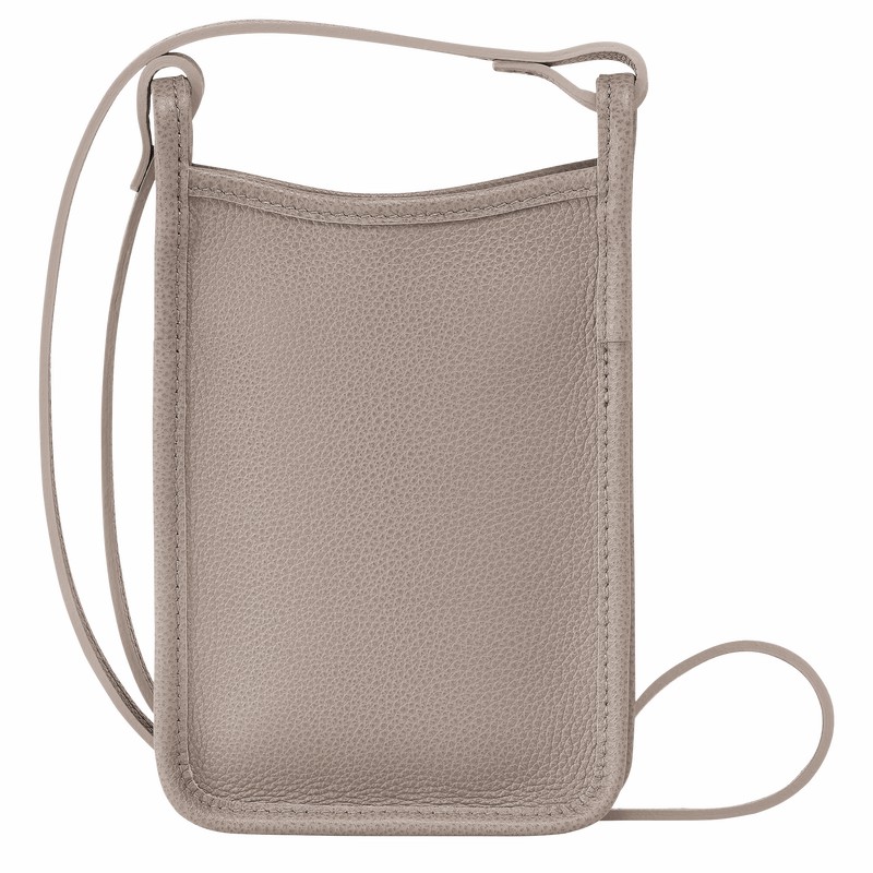 Coque Longchamp Le FOULONNÉ Femme Grise Soldes | 34200021P55