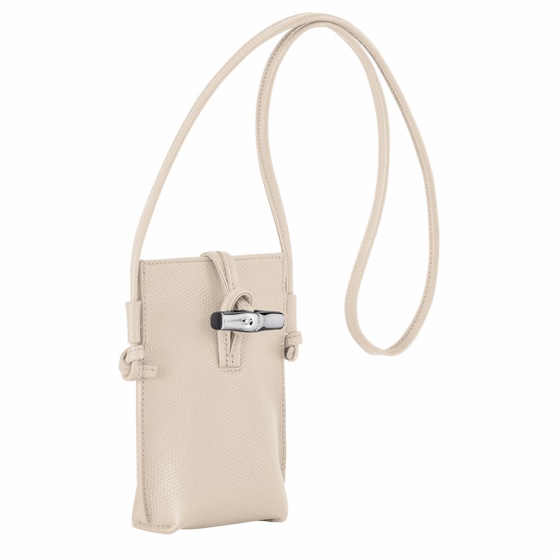 Coque Longchamp Le Roseau Femme Blanche Soldes | 34180HFP555