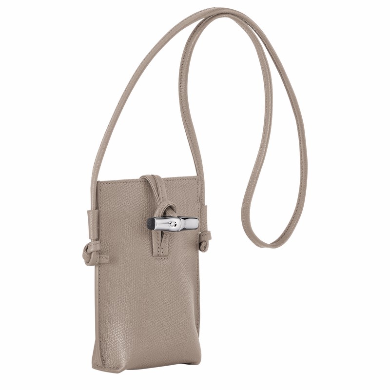 Coque Longchamp Le Roseau Femme Grise Soldes | 34180HFP266