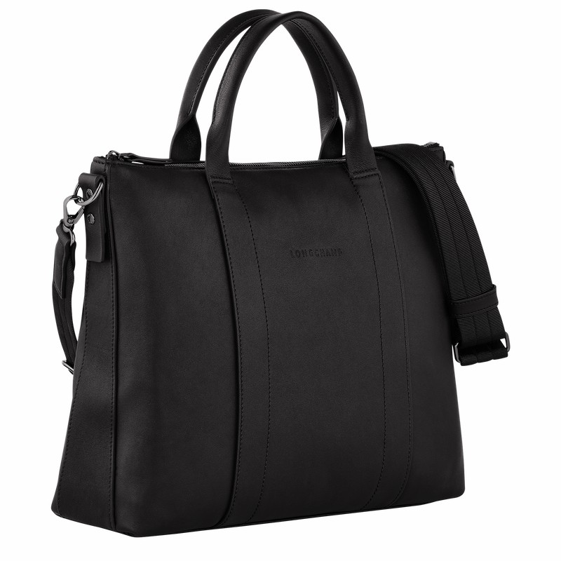 Mallette Longchamp 3D Femme Noir Soldes | 10237HCV001