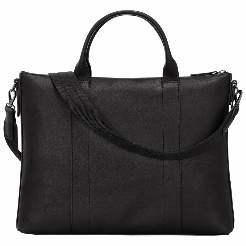 Mallette Longchamp 3D Femme Noir Soldes | 10237HCV001