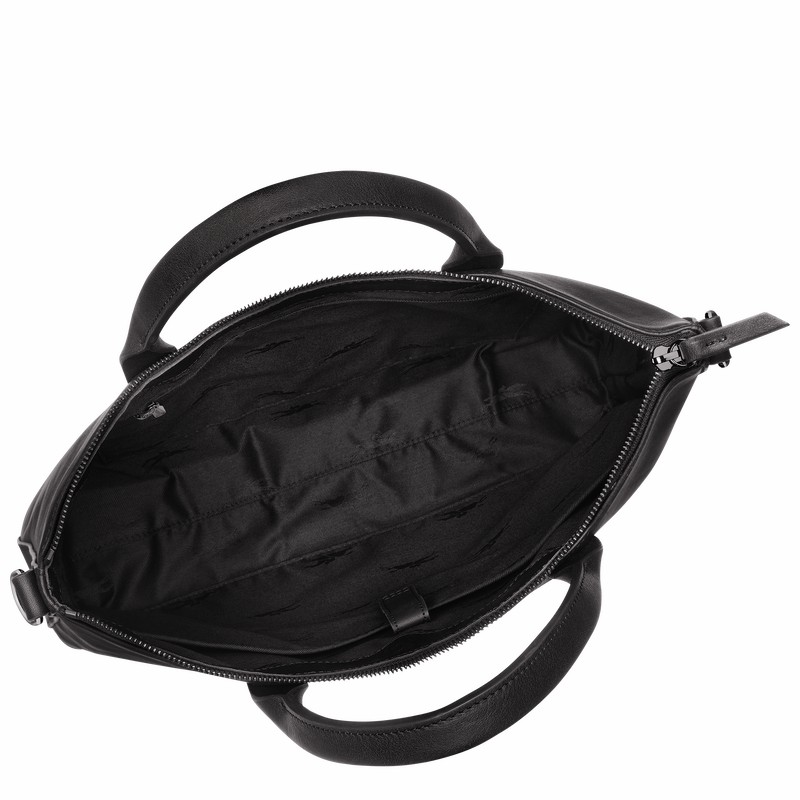 Mallette Longchamp 3D Femme Noir Soldes | 10237HCV001