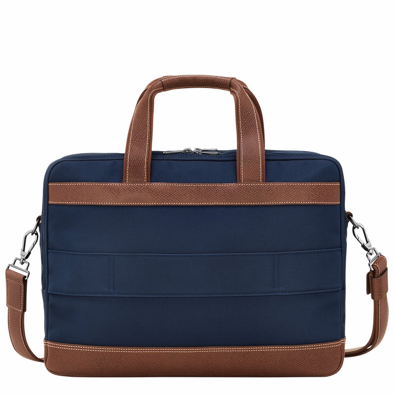 Mallette Longchamp Boxford L Homme Bleu Soldes | L1487080127