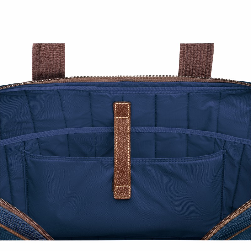 Mallette Longchamp Boxford L Homme Bleu Soldes | L1487080127