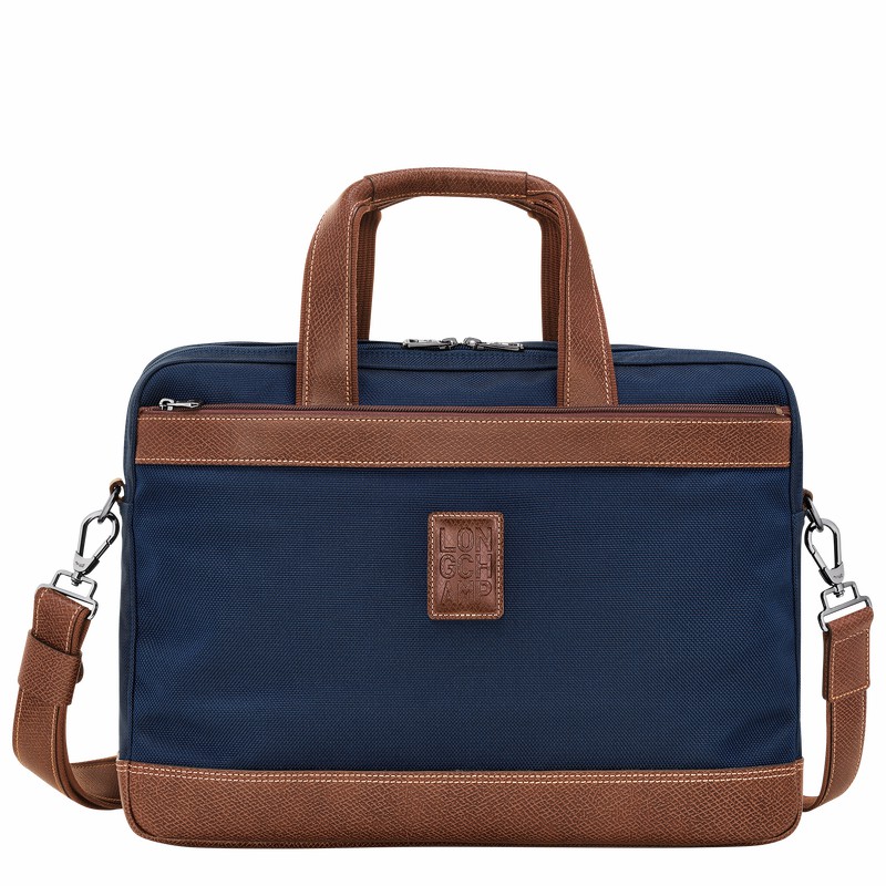 Mallette Longchamp Boxford L Homme Bleu Soldes | L1487080127