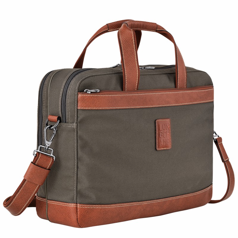 Mallette Longchamp Boxford L Homme Marron Soldes | L1487080042