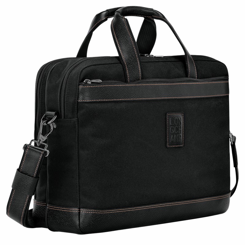 Mallette Longchamp Boxford L Homme Noir Soldes | L1487080001