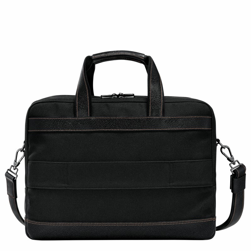 Mallette Longchamp Boxford L Homme Noir Soldes | L1487080001