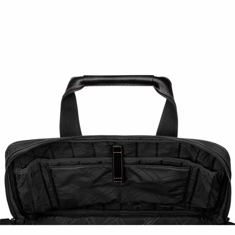 Mallette Longchamp Boxford L Homme Noir Soldes | L1487080001