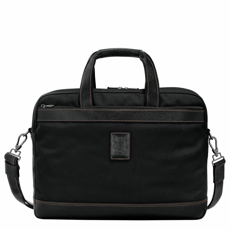 Mallette Longchamp Boxford L Homme Noir Soldes | L1487080001