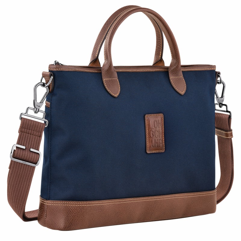 Mallette Longchamp Boxford S Femme Bleu Soldes | 20032080127