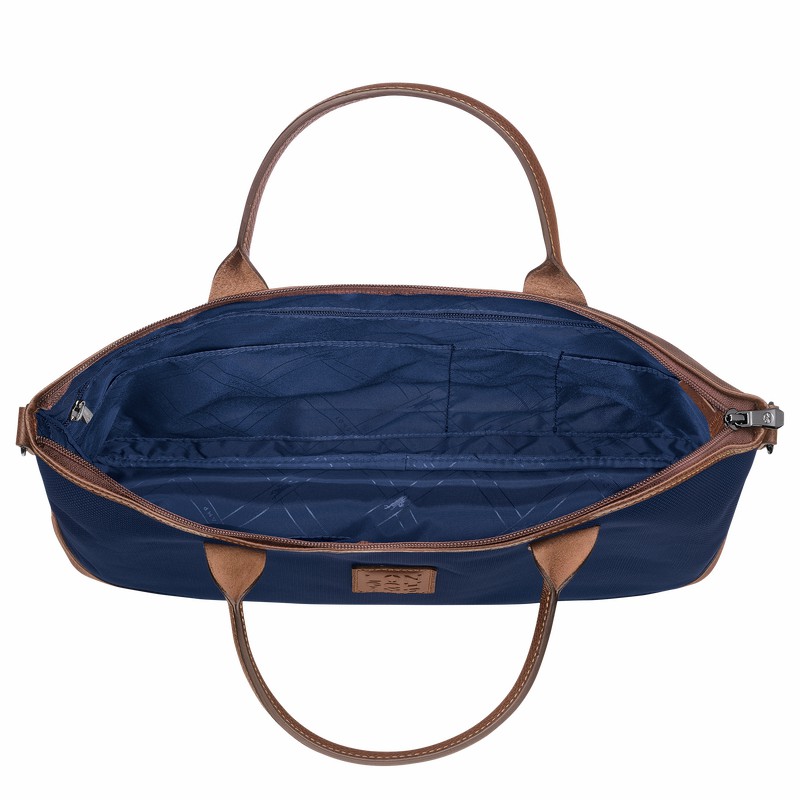 Mallette Longchamp Boxford S Femme Bleu Soldes | 20032080127