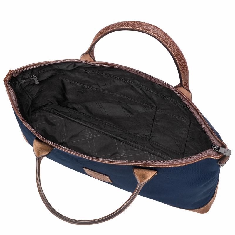 Mallette Longchamp Boxford S Femme Bleu Soldes | 20032080127