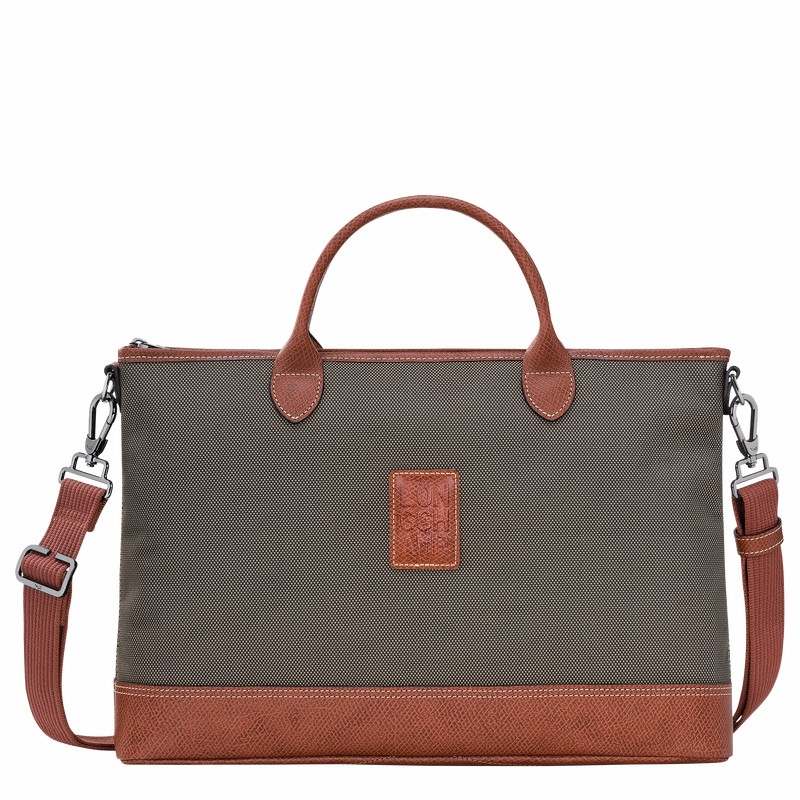 Mallette Longchamp Boxford S Femme Marron Soldes | 20032080042