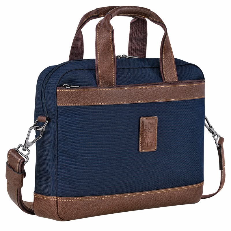 Mallette Longchamp Boxford S Homme Bleu Soldes | L1486080127