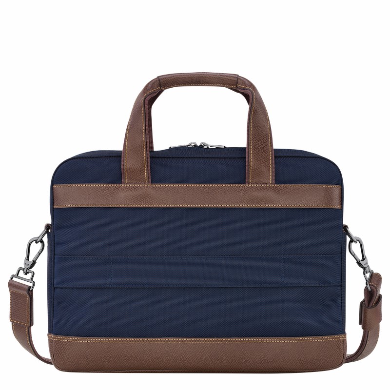 Mallette Longchamp Boxford S Homme Bleu Soldes | L1486080127