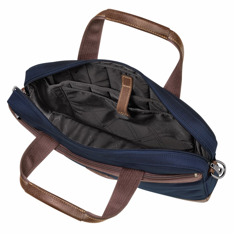 Mallette Longchamp Boxford S Homme Bleu Soldes | L1486080127