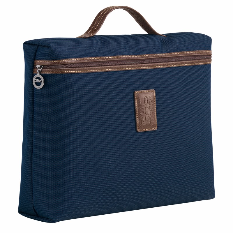 Mallette Longchamp Boxford S Homme Bleu Soldes | L2182080127