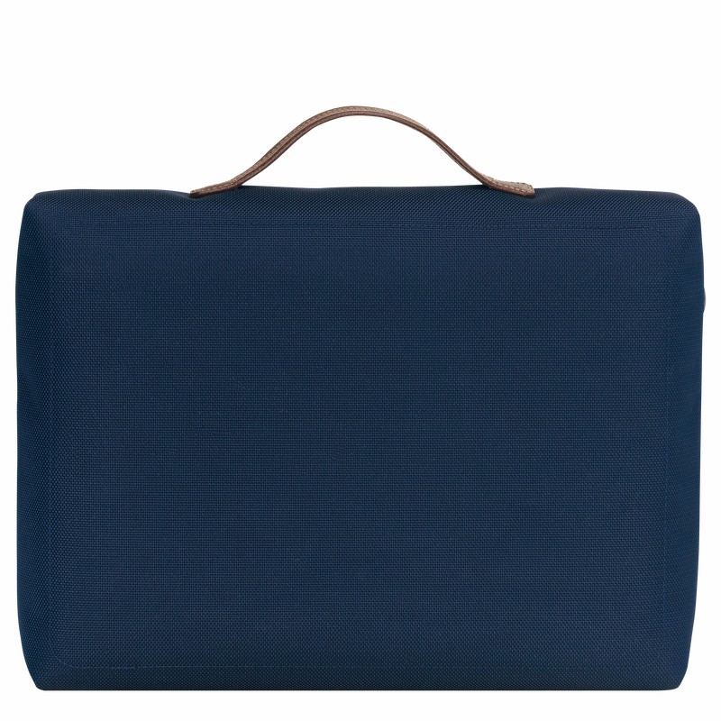 Mallette Longchamp Boxford S Homme Bleu Soldes | L2182080127