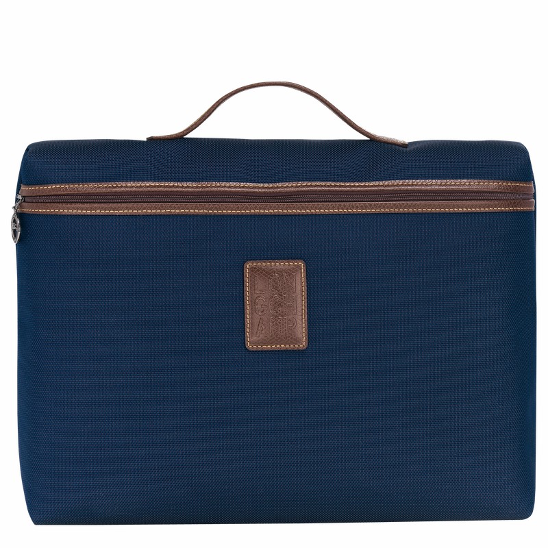 Mallette Longchamp Boxford S Homme Bleu Soldes | L2182080127