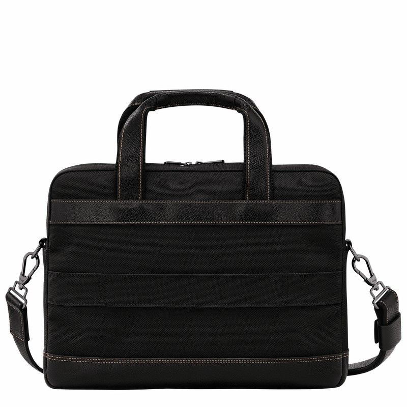 Mallette Longchamp Boxford S Homme Noir Soldes | L1486080001