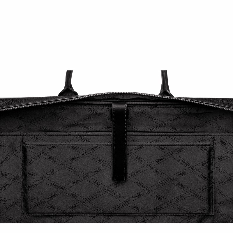 Mallette Longchamp Le FOULONNÉ L Femme Noir Soldes | L2129021047