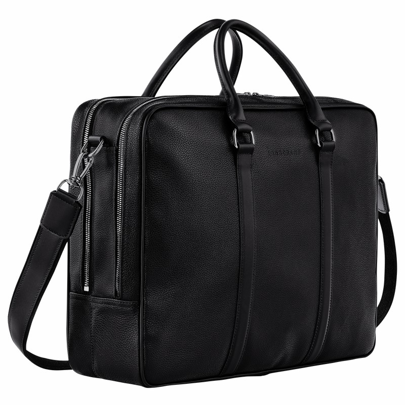 Mallette Longchamp Le FOULONNÉ L Homme Noir Soldes | L2129021047-