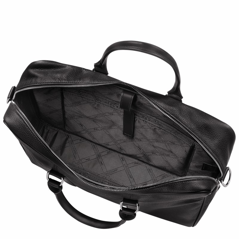 Mallette Longchamp Le FOULONNÉ M Femme Noir Soldes | L2123021047