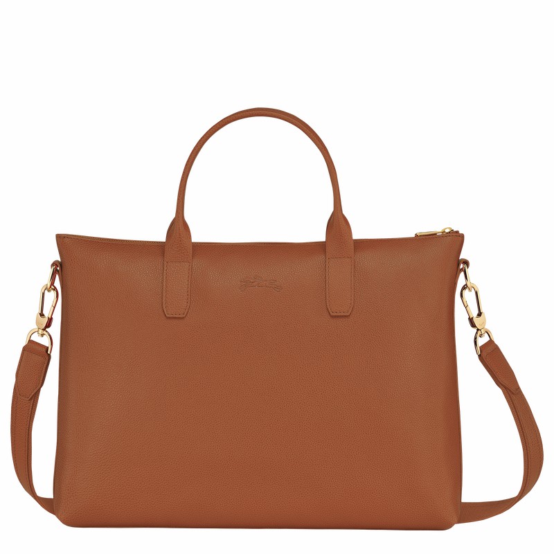 Mallette Longchamp Le FOULONNÉ S Femme Caramel Soldes | 20032021121