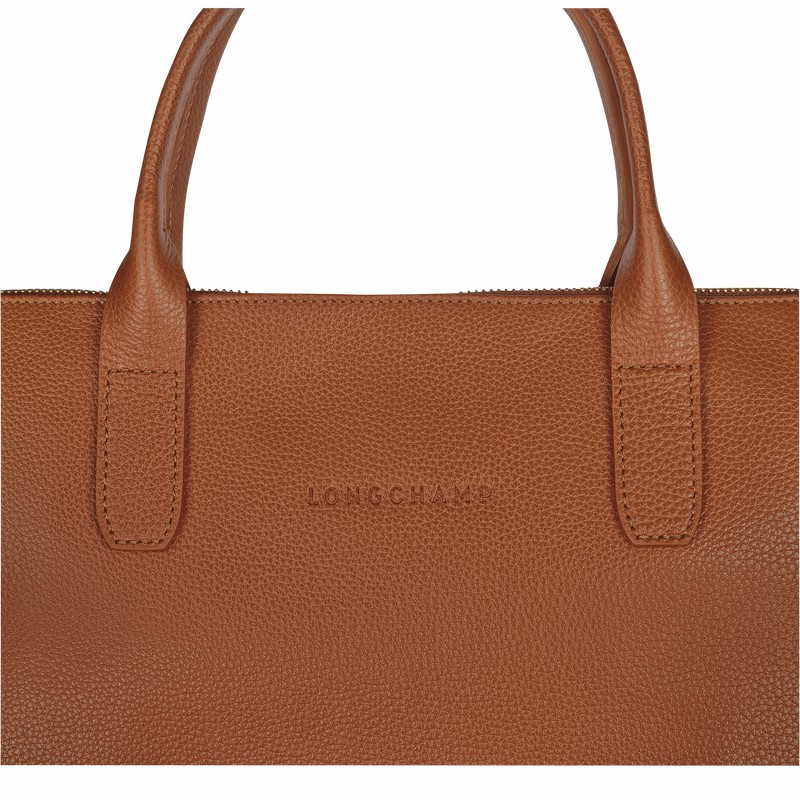 Mallette Longchamp Le FOULONNÉ S Femme Caramel Soldes | 20032021121