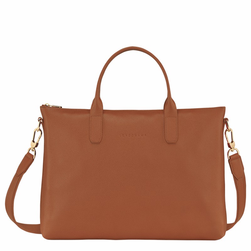 Mallette Longchamp Le FOULONNÉ S Femme Caramel Soldes | 20032021121