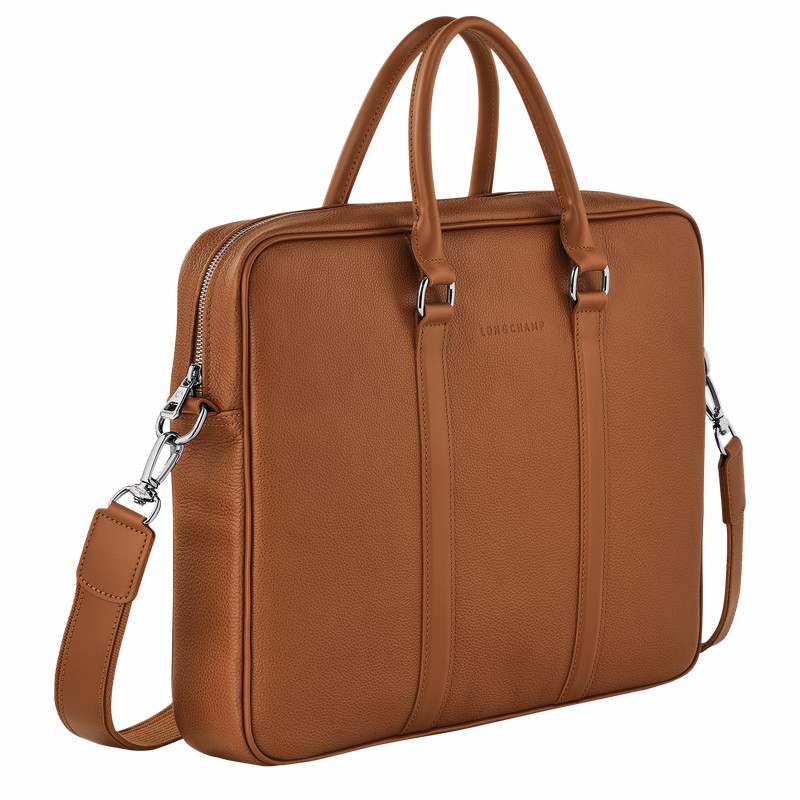 Mallette Longchamp Le FOULONNÉ S Femme Caramel Soldes | L2122021F72