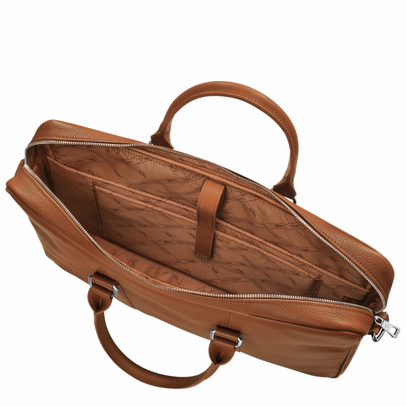 Mallette Longchamp Le FOULONNÉ S Femme Caramel Soldes | L2122021F72