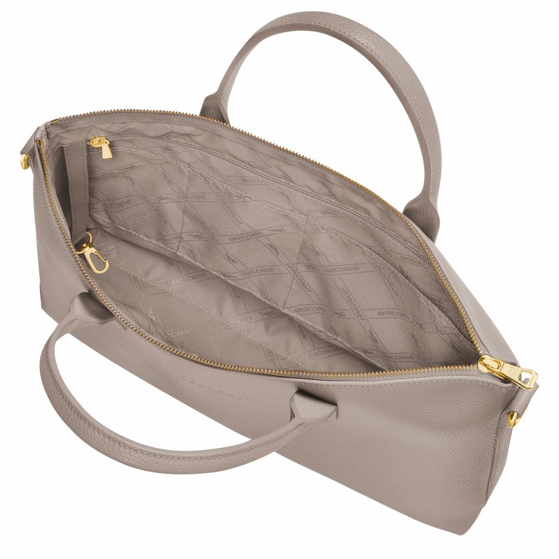 Mallette Longchamp Le FOULONNÉ S Femme Grise Soldes | 20032021P55