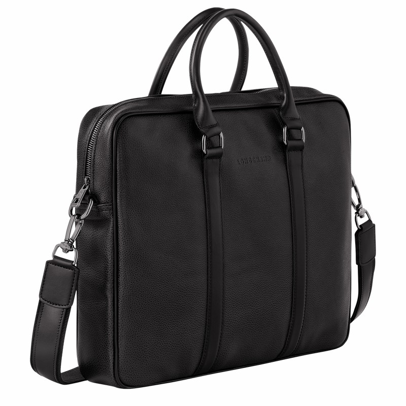 Mallette Longchamp Le FOULONNÉ S Femme Noir Soldes | L2122021047