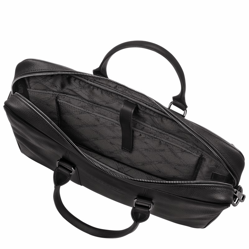 Mallette Longchamp Le FOULONNÉ S Femme Noir Soldes | L2122021047